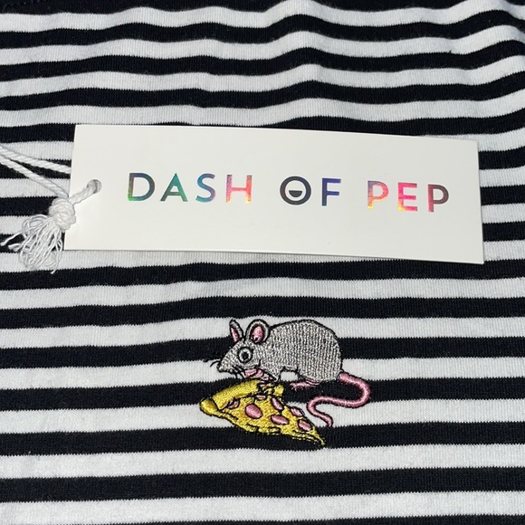 NWT.  Women’s size Medium Stripe black & white t-shirt. - Picture 3 of 6